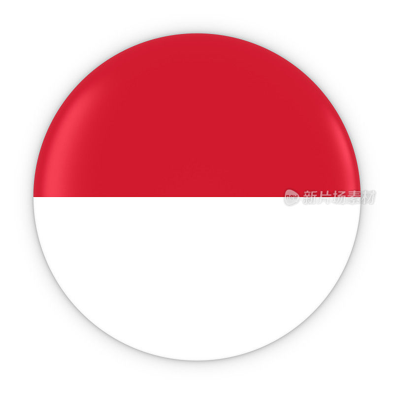 摩纳哥/印度尼西亚国旗按钮摩纳哥/印度尼西亚国旗